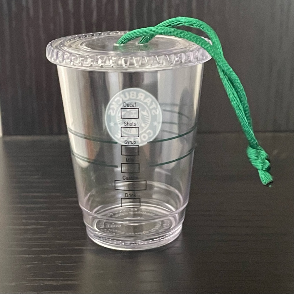 LAST CHANCE Starbucks Holiday 2008 Iced Drink Cup Clear Ornament Vintage Collect - Picture 3 of 8